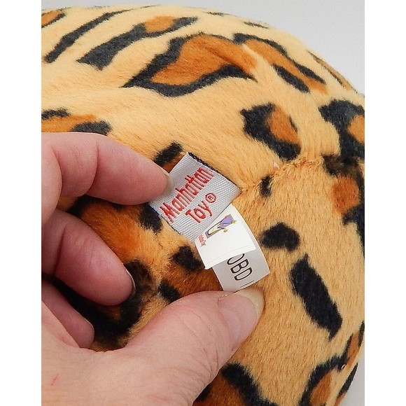 Manhattan Toy Leopard Stuffed Animal Plush Corded Spotted 2009 Orange Black - Picture 6 of 10